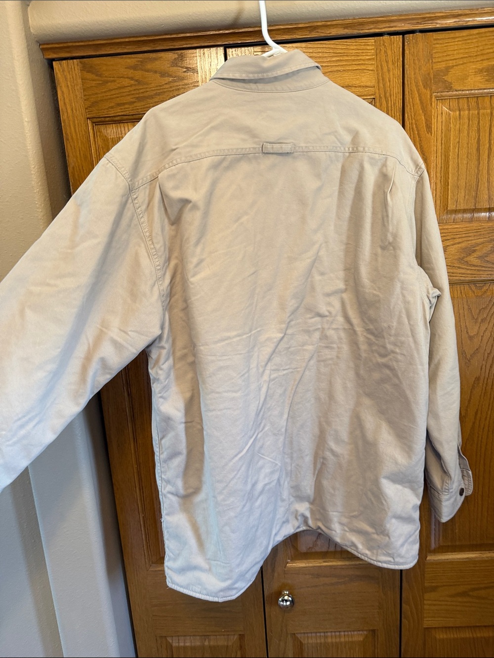 Levi's Light Tan Button-Front Worker Shirt Jacket - Picture 9 of 15